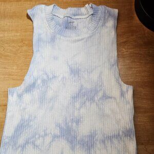 blue/white tank, Aerie, size S petite